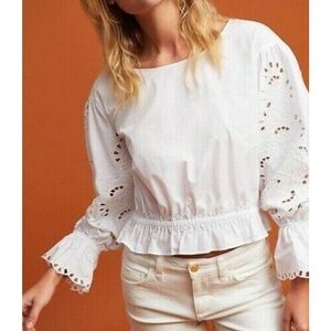 Maeve | White Boho Blouse | Size M